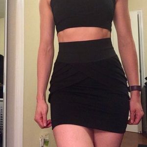 5 for $15 // Black high waisted skirt